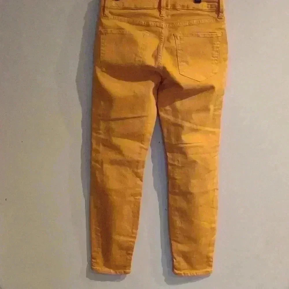 NWT a.n.a women's mid rise skinny ankle jeans golden‎ sunflower size 4
